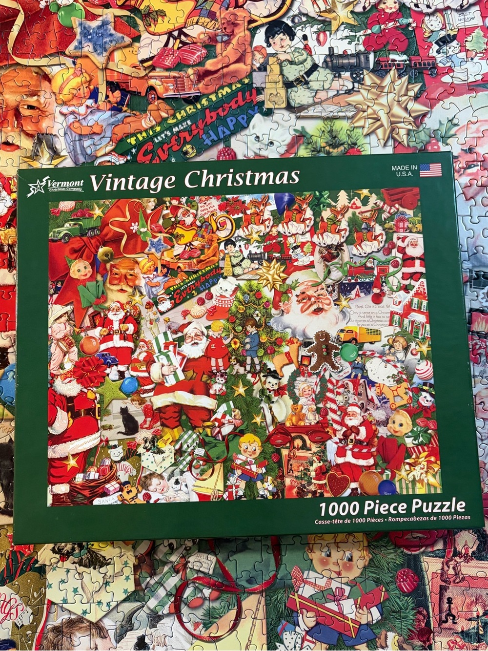 Vermont Christmas Vintage Christmas 1000 Piece Jigsaw Puzzle - Picture 2 of 14